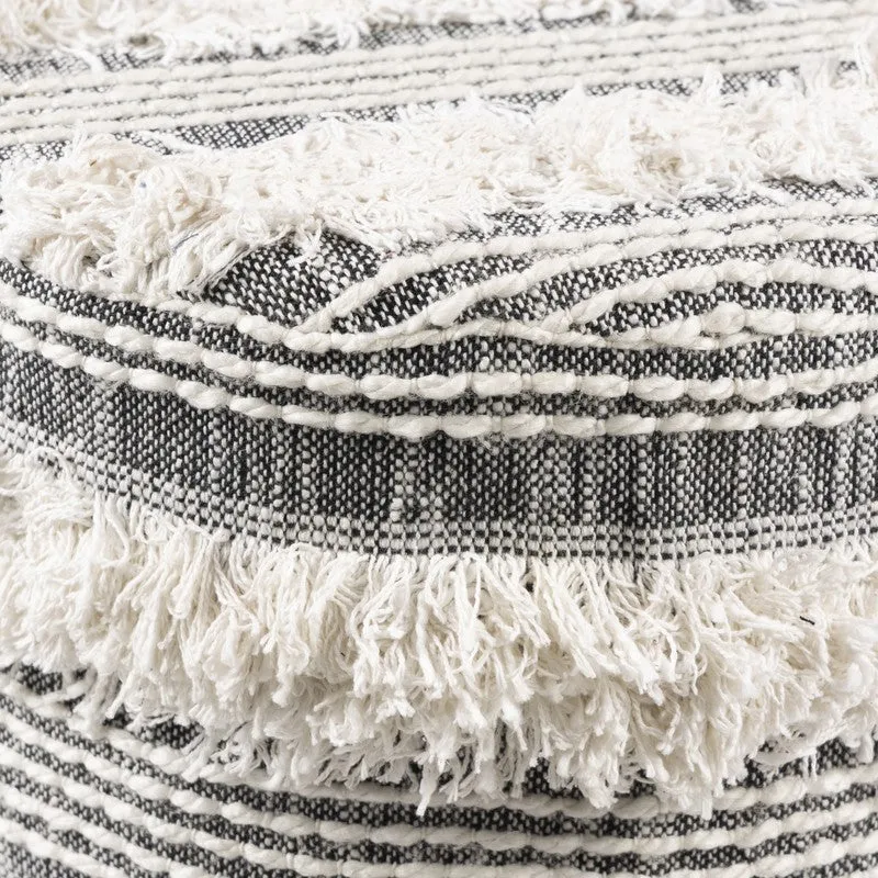 Everix Acacia Wooden Ottomans - Grey media 4