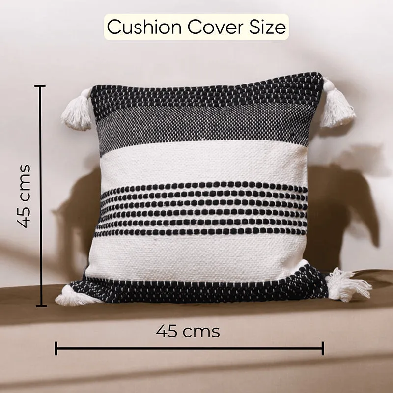 Tuft & Tumble Tufted Cushion Cover (Black & White) - Set Of Five media 6