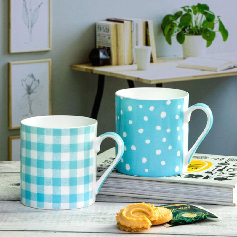 Cross Bone China Coffee Mug (360 mL Each) - Set of Two