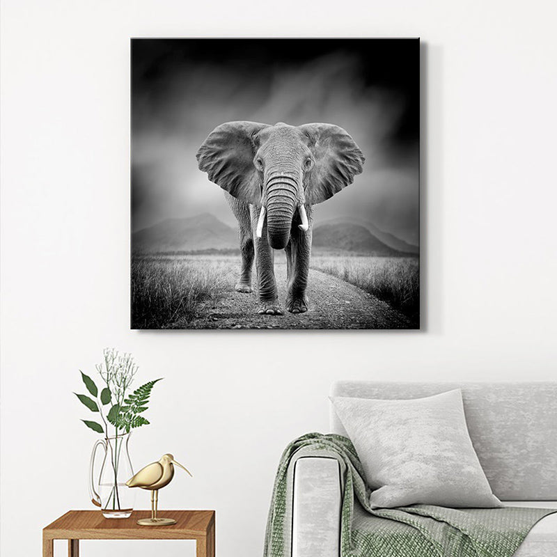 Wild Elephant Wall Painting