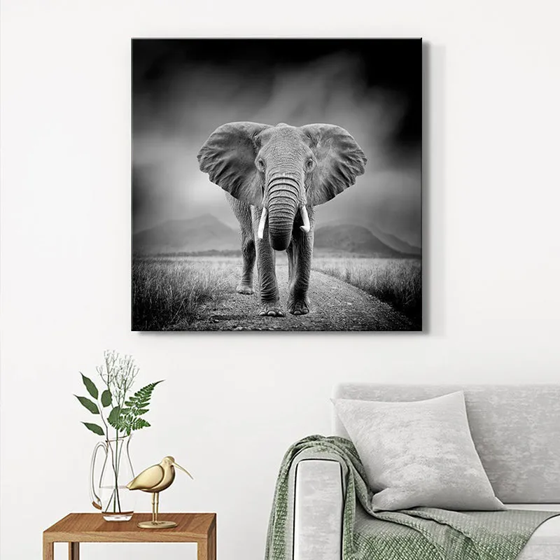 Wild Elephant Wall Painting media 1