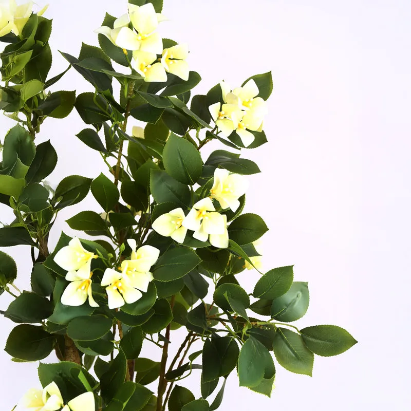 Verdiq Artificial Bougainvillaea With Black Plastic Pot - 6 Feet media 5