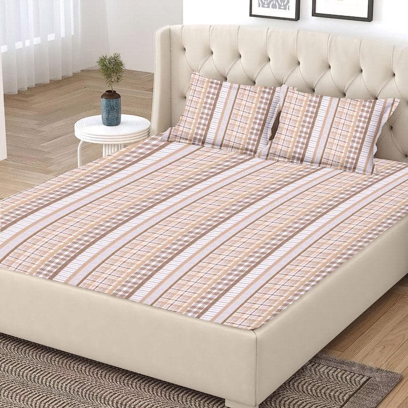 Vizag Modern Cotton Bedsheet (Brown) - 120 TC media 4