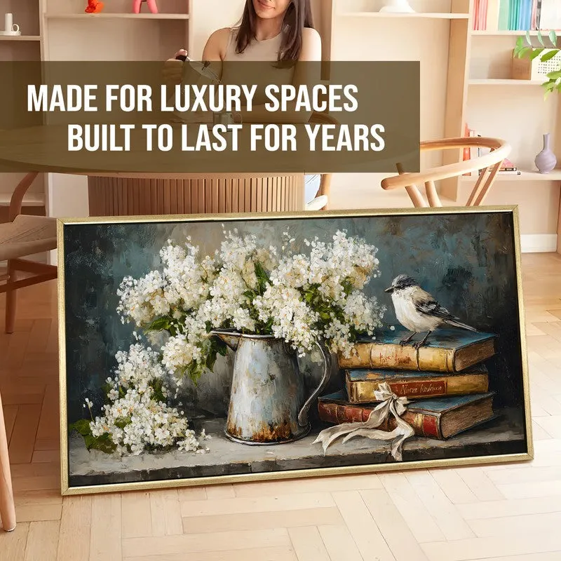 Silent Sparrow Canvas Wall Painting With Frame media 5