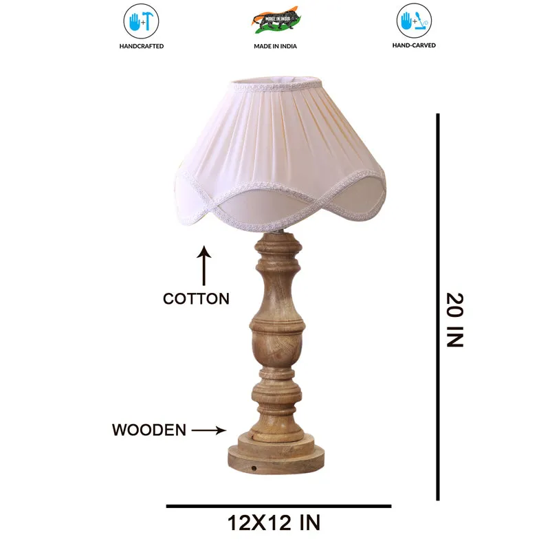 Valencia Wooden Table Lamp - White media 7