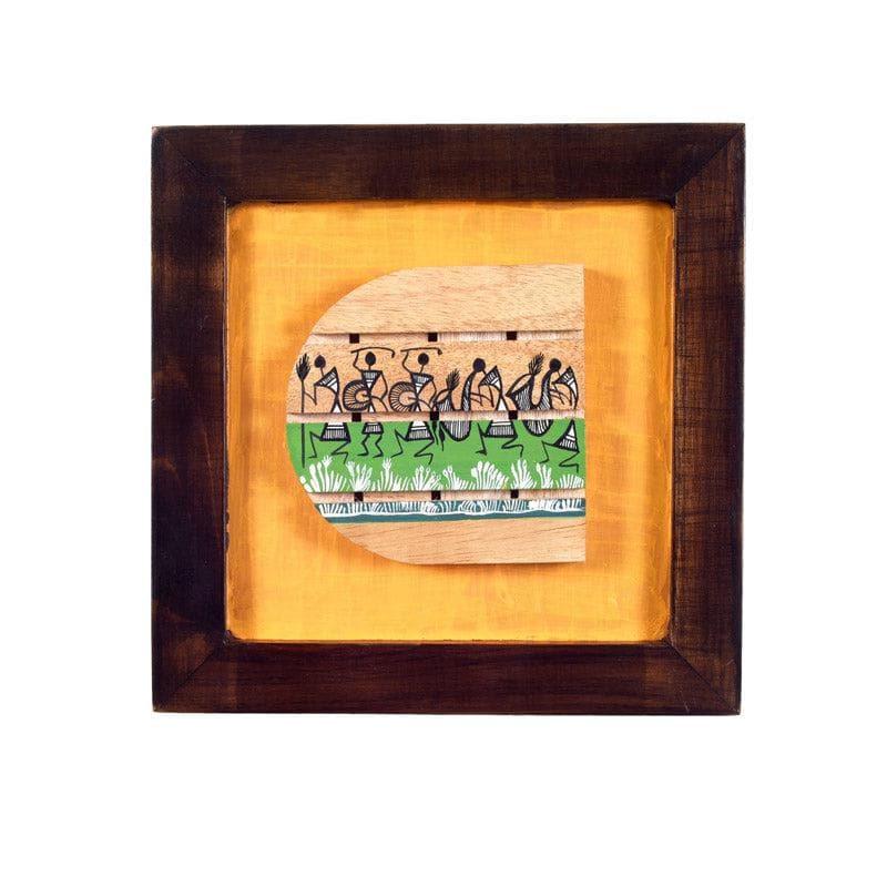 Warli Wrap Wooden Wall Art - Set Of Two media 5