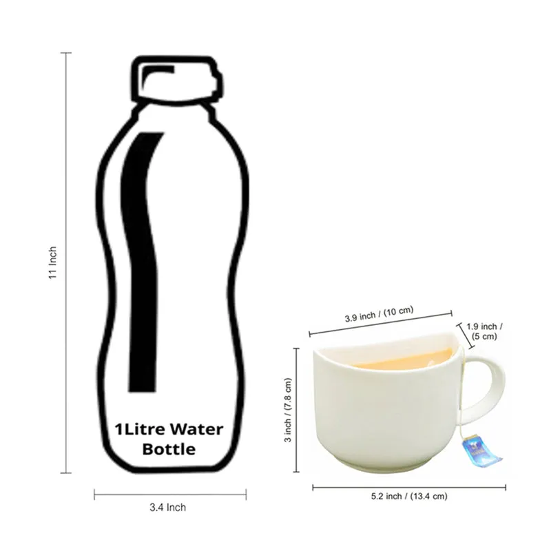 The Better Half Ceramic Tea Cup (130 mL Each/White) - Set of Two media 8