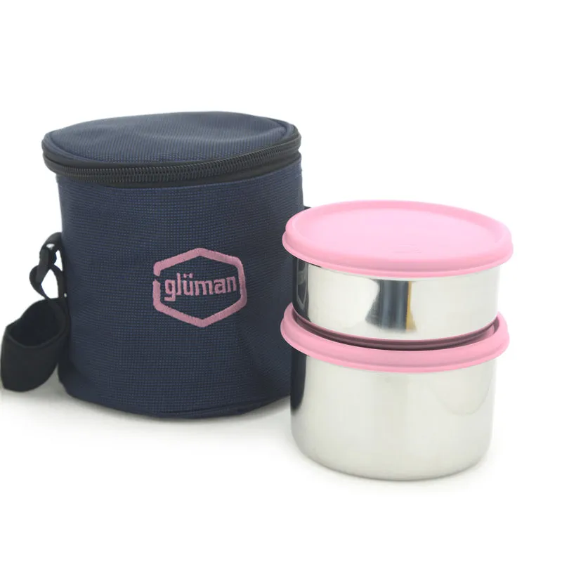 Darian Pink Lunch Box (500 ml/350 ml) - Three Piece Set media 1