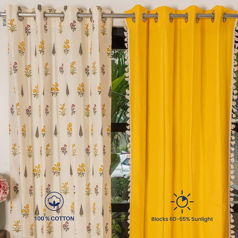 Urban Space High Garden & Aura Curtain (Yellow) - Set Of Three media 3