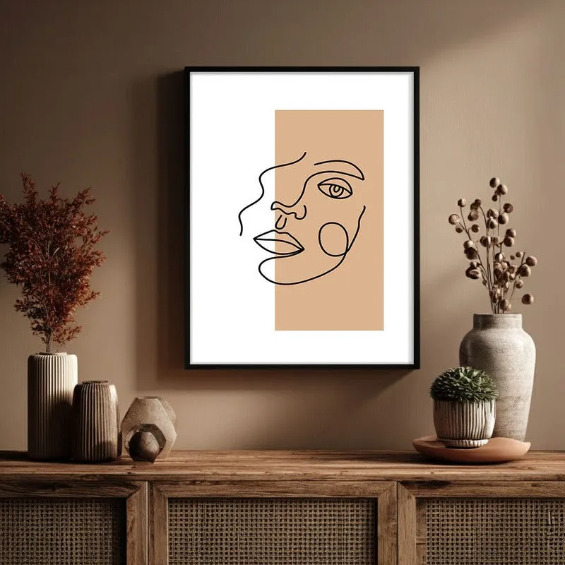 Bold Contours Canvas Wall Painting With Black Frame media 6