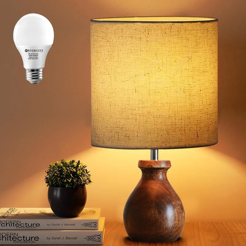 MinimalRadiance Wooden Table Lamp - White media 4