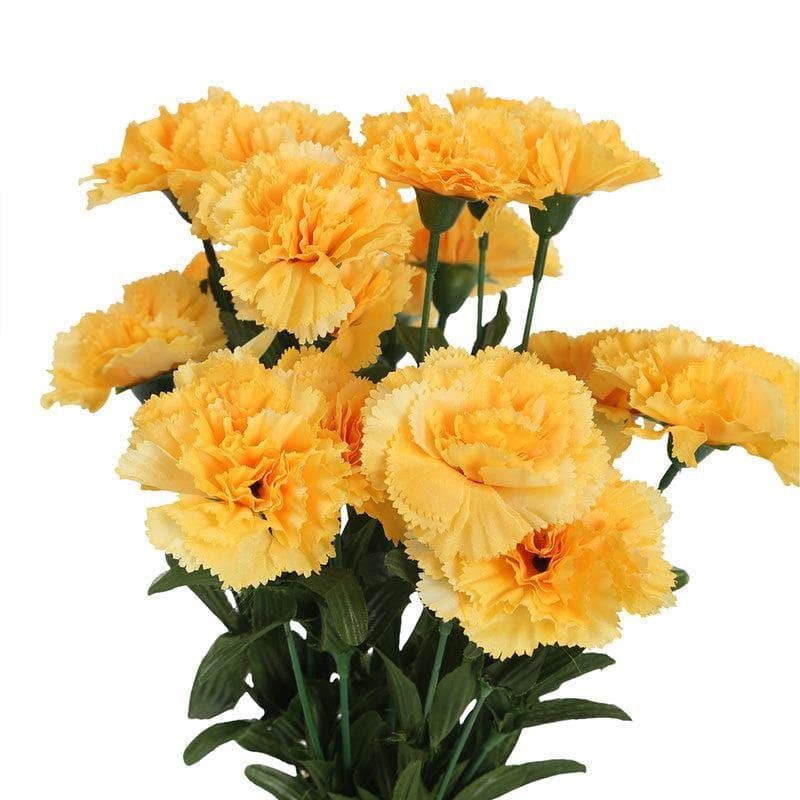 Faux Carnation Bunch (Yellow) - Set Of Two media 4