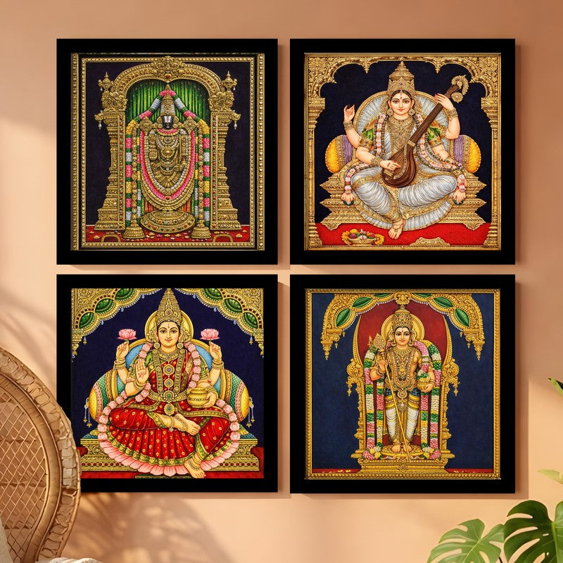 The Golden Pantheon Paper Wall Art - Set Of Four media 3