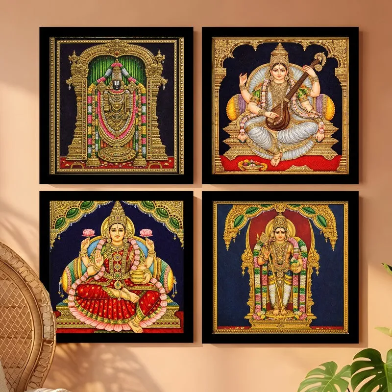 The Golden Pantheon Paper Wall Art - Set Of Four media 3