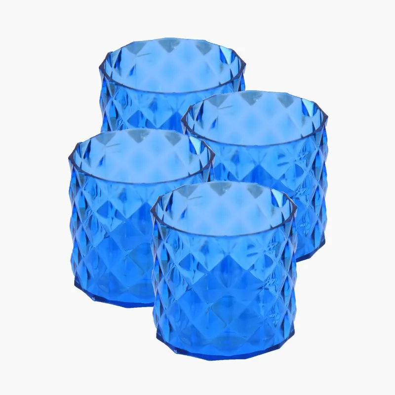 AuraLume Multi Choice Candle Holders (Blue) - Set Of Four media 5