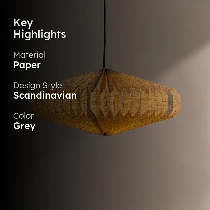 Fig Living Oblong Paper Ceiling Lamp - Grey media 2