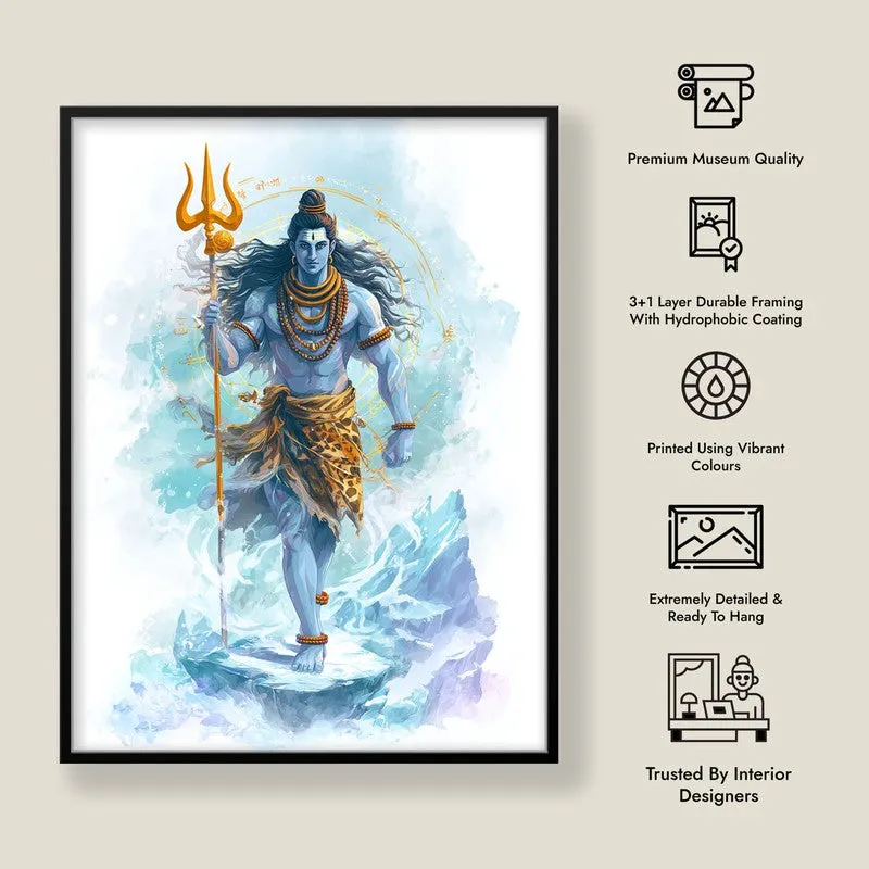 Mahadev with Trishul Divine III Archival Paper Wall Art media 8