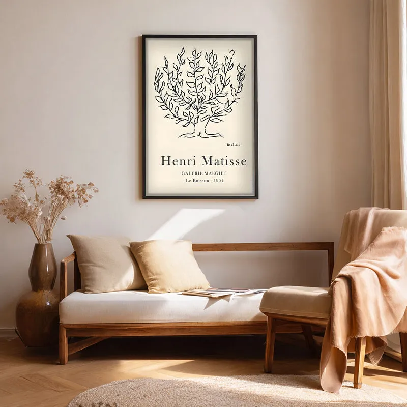 Rooted Silence Canvas Wall Painting With Black Frame media 1