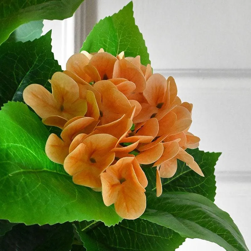 Faux Everlasting Hydrangea Plant With Black Plastic Pot (Yellow) - 76 cm (2.5 ft) media 4