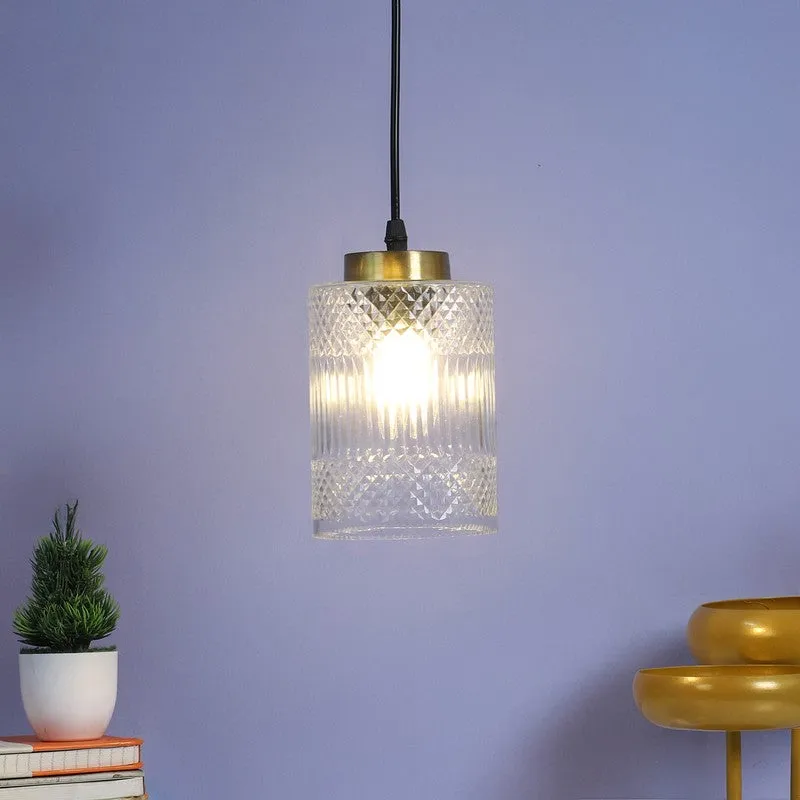 Elvion Pendant Glass Ceiling Lamp media 1