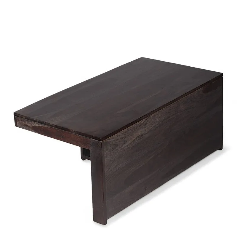 Drexon Sheesham Wooden Center Table with Stools (Deep Brown,Blue) - Five Piece Set media 6