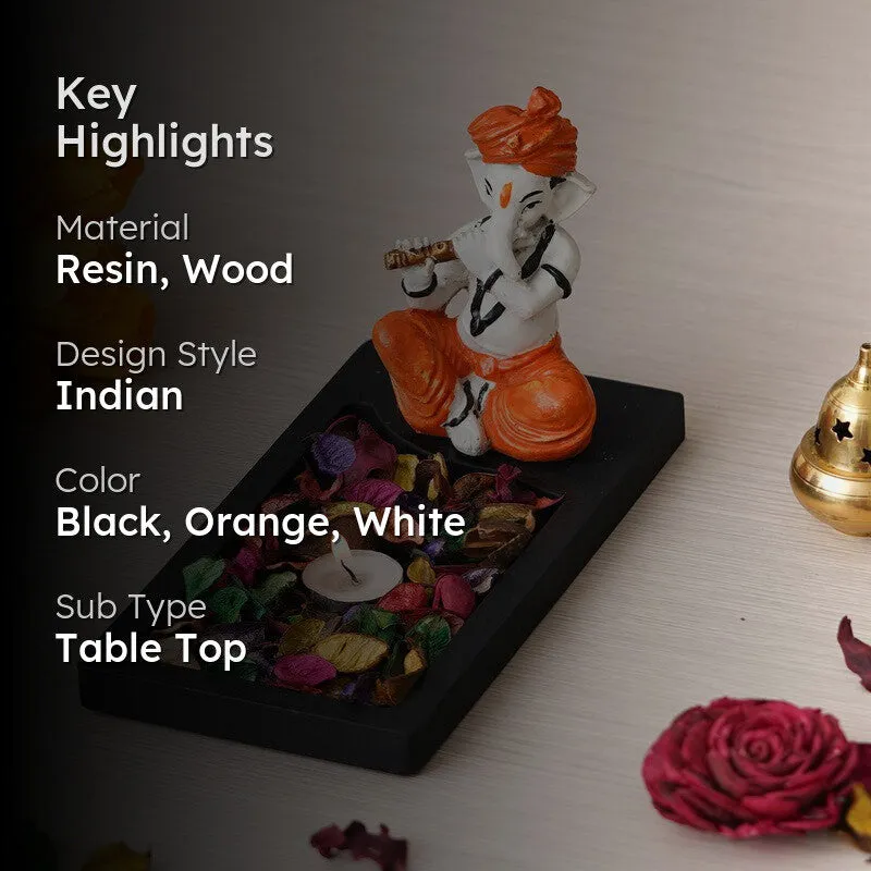 Sacred Flute Ganesha Tea Light Candle Holders - 2