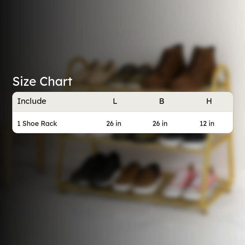 Shoehive 3-tier Metal Shoe Rack - Gold media 6