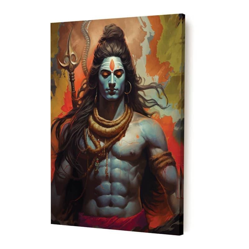 Shiva Meditate Canvas Wall Painting media 4