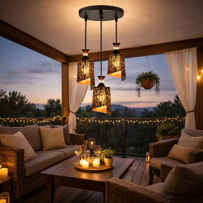 Ornate Glow Metal Cluster Ceiling Lamp media 5