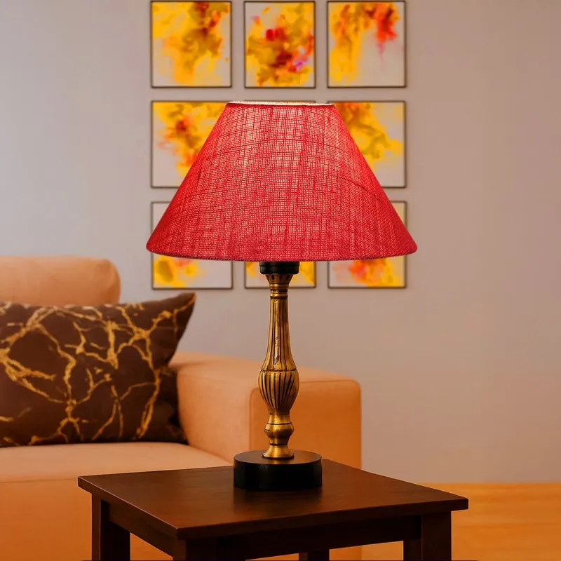 Aurelo Zyra Wooden Table Lamp - Pink media 3
