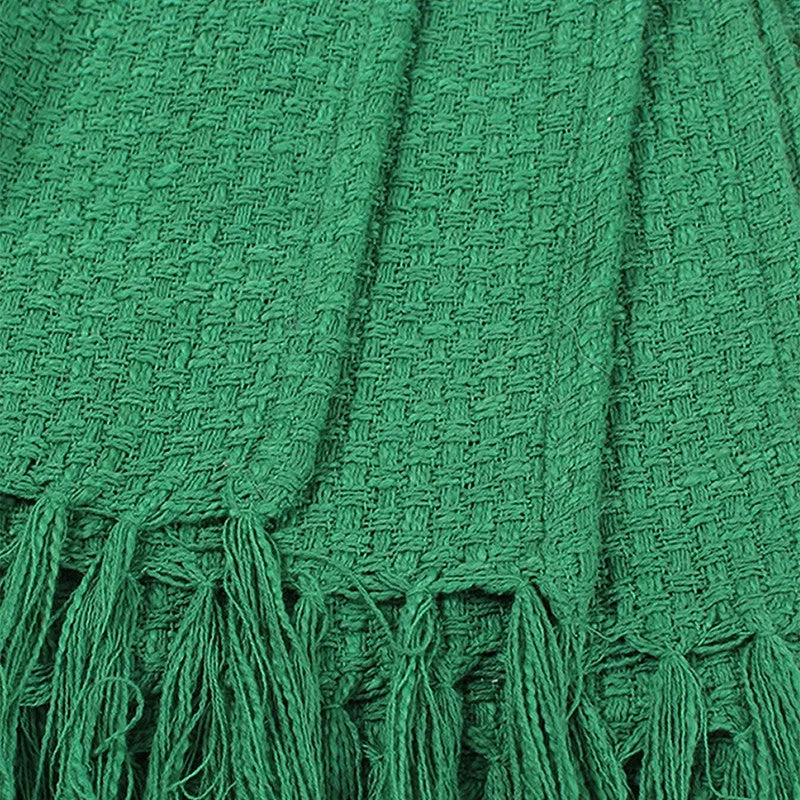 Contemporary Woven Throw Green media 6
