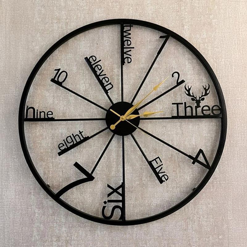 Cirque Modern Metal Analog Wall clock media 4