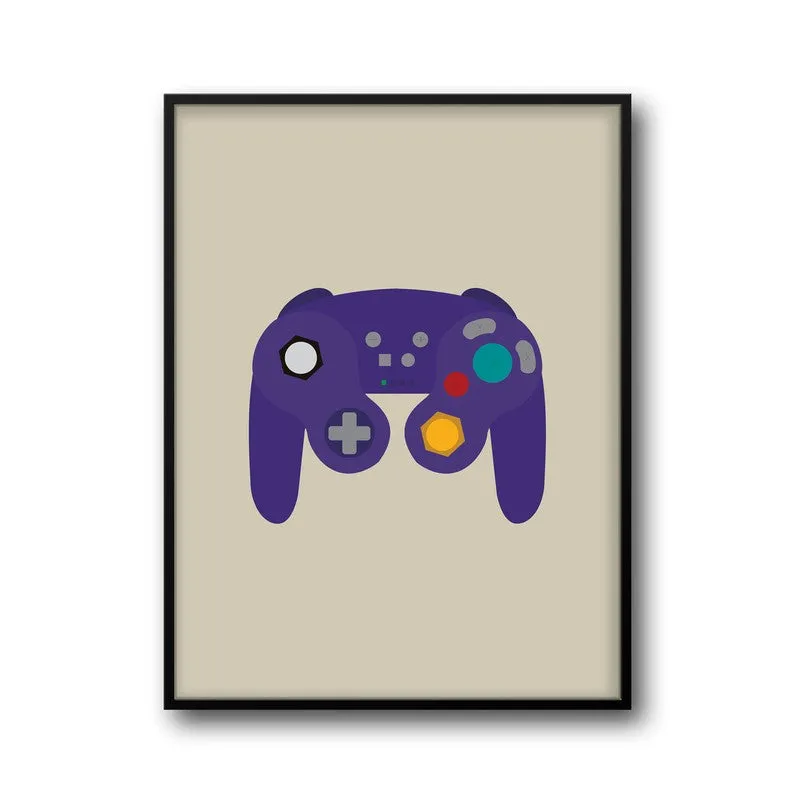 Retro Joystick Framed Canvas Wall Painting media 6