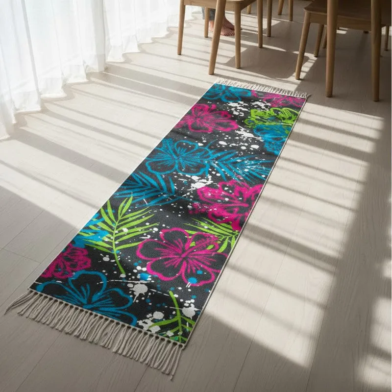 Hibiscus Splatter Runner Rug media 6