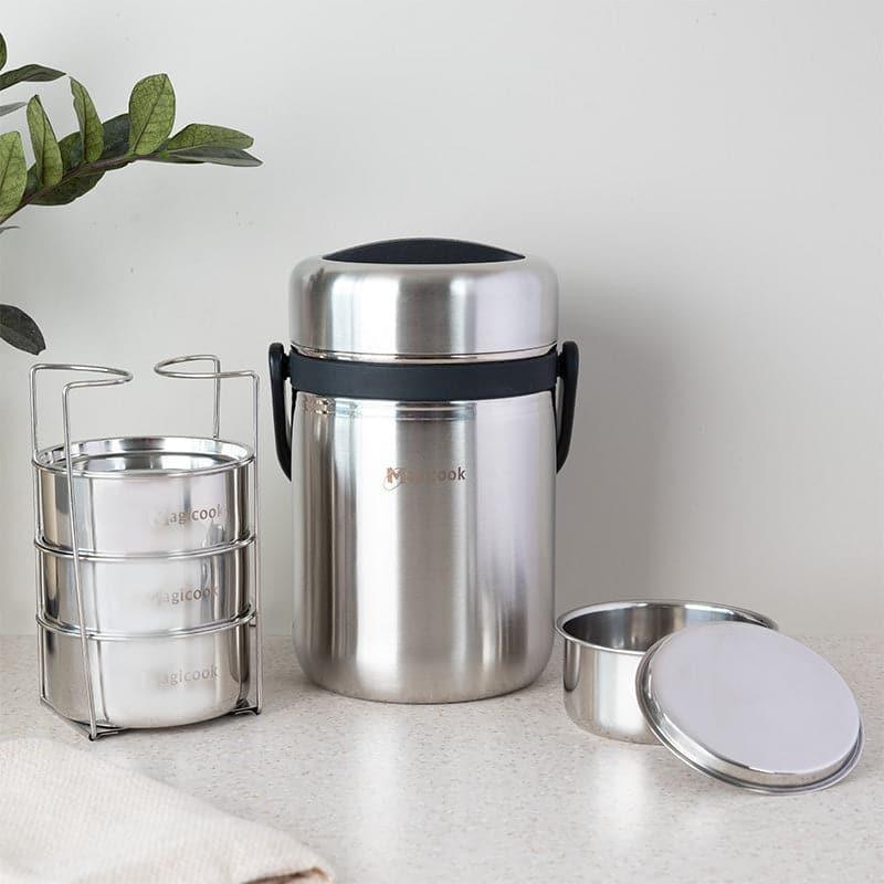 Cassa Insulated Lunch Box (Black,Silver) - 2500 ML media 3