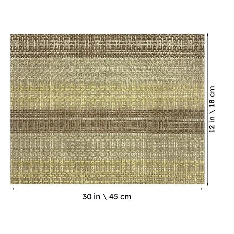 Lioren Brown Rectangle PVC Table Mats - Set Of Four media 6