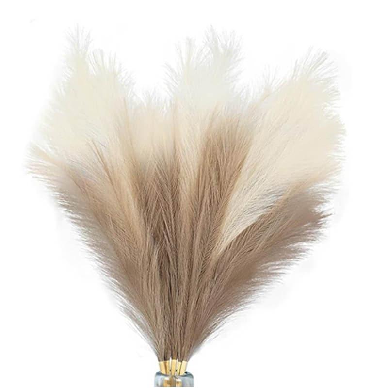 Faux Pampas Plastic Grass Sticks (45.7 cms) - Set Of Six media 3