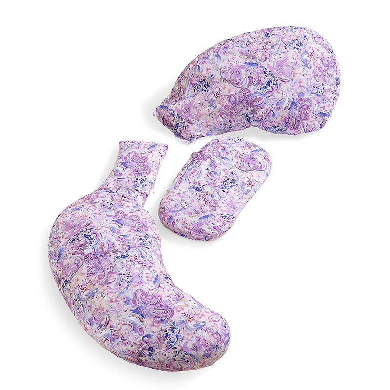 Lilura Cotton L Maternity Pillow With Polyester Filling - Purple media 6