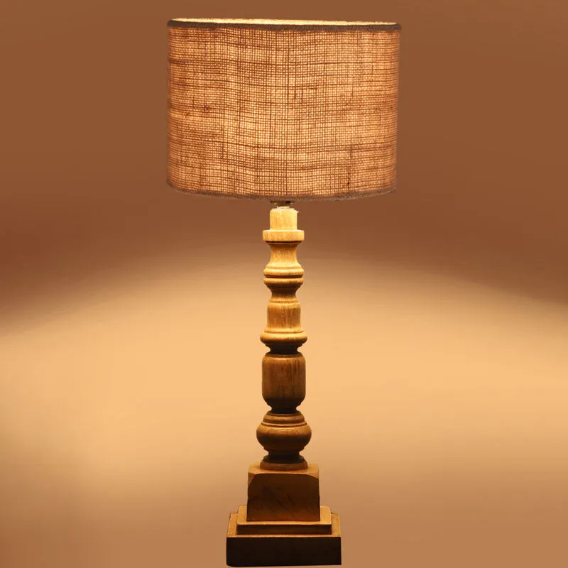 Sienna Arbor Wooden Table Lamp - Brown media 5
