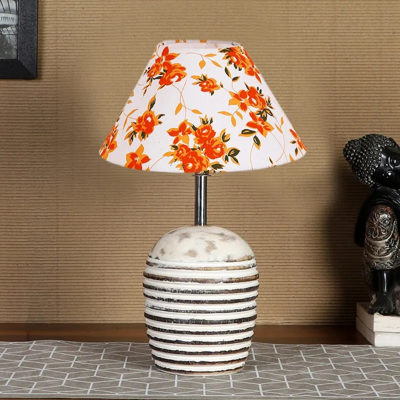 Gloworb Cotton Table Lamp With Wooden Base - Multicolor media 4