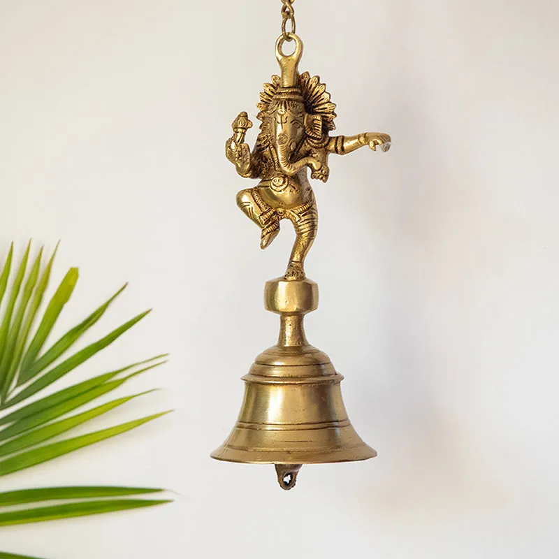 Nritya Ganapati Brass Hanging Bell media 1