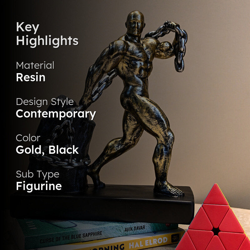 Herculese Resin Showpiece - Gold media 2