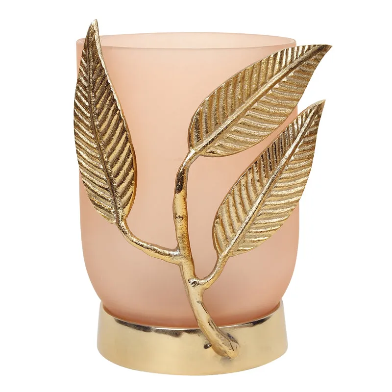 Gemma Glass Vase - Peach & Gold media 3