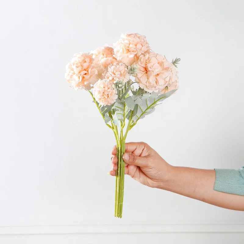 Blushen Carnation Fabric Arificial Flower - Peach media 4
