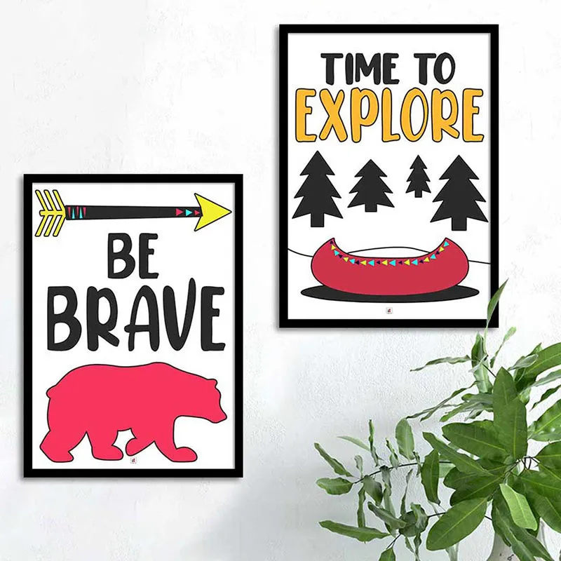 Time To Explore Wall Art - Set Of Two media 1
