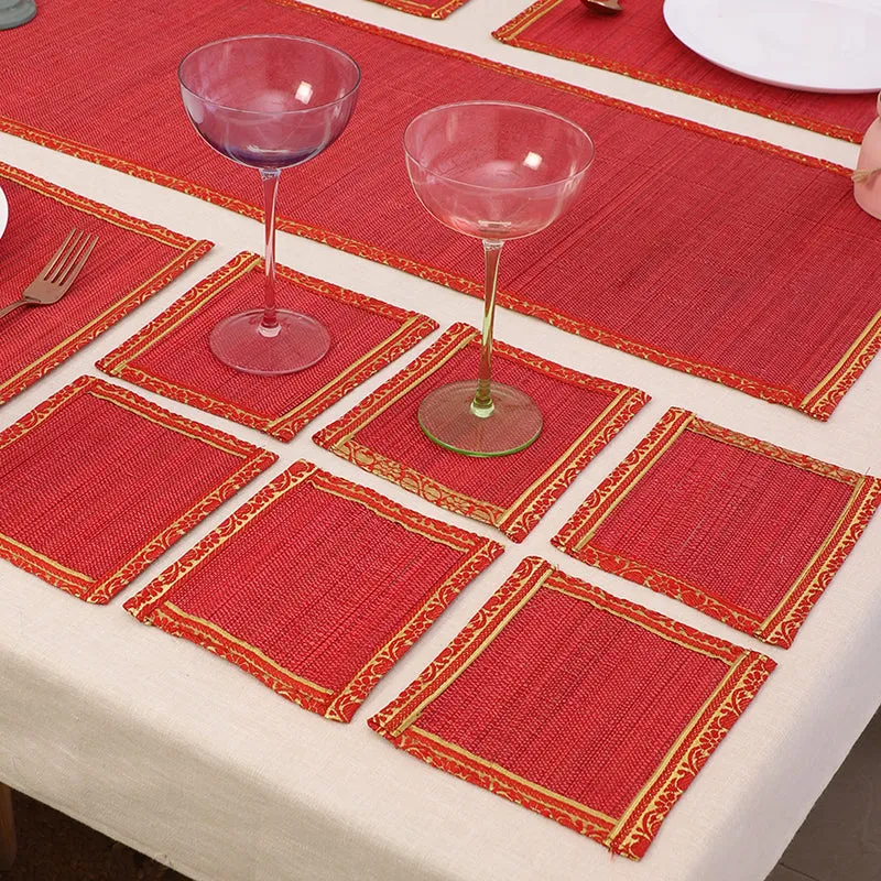 Eco Sip Bamboo Kitchen Linen Set (Red) - Thirteen Piece Set media 3
