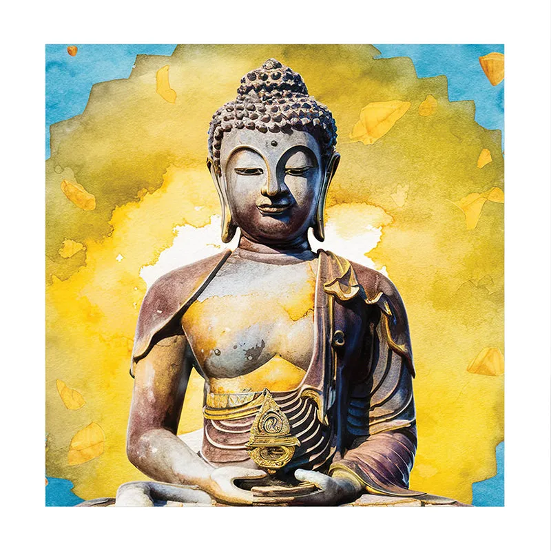 Painted Gautama Canvas Wall Art media 3