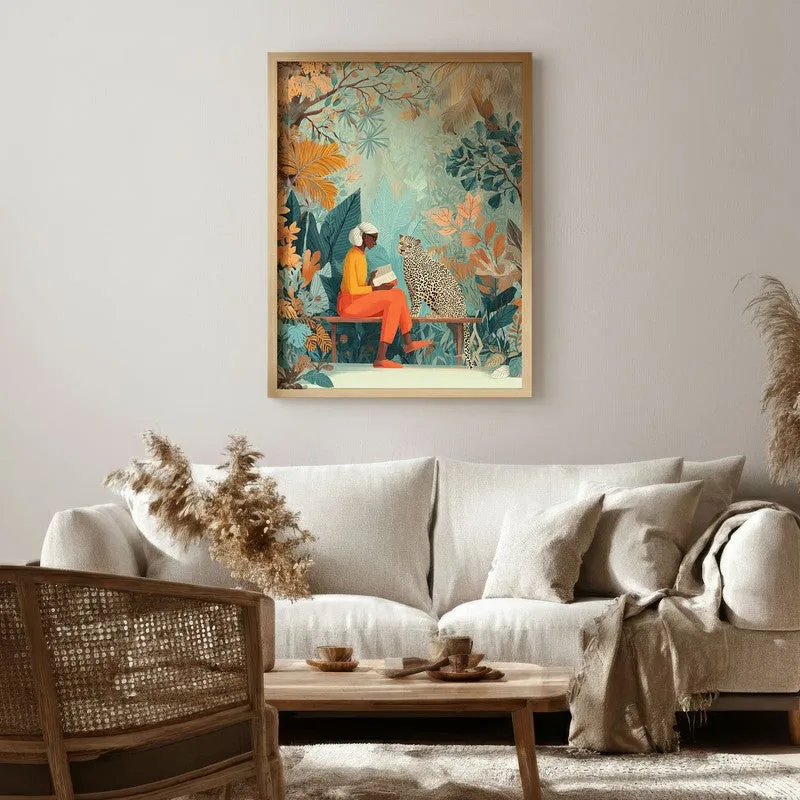 Aurevia Canvas Wall Painting With Brown Frame media 6