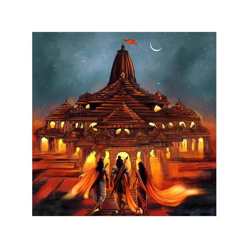 Ramayana Nightscape Wall Painting media 4