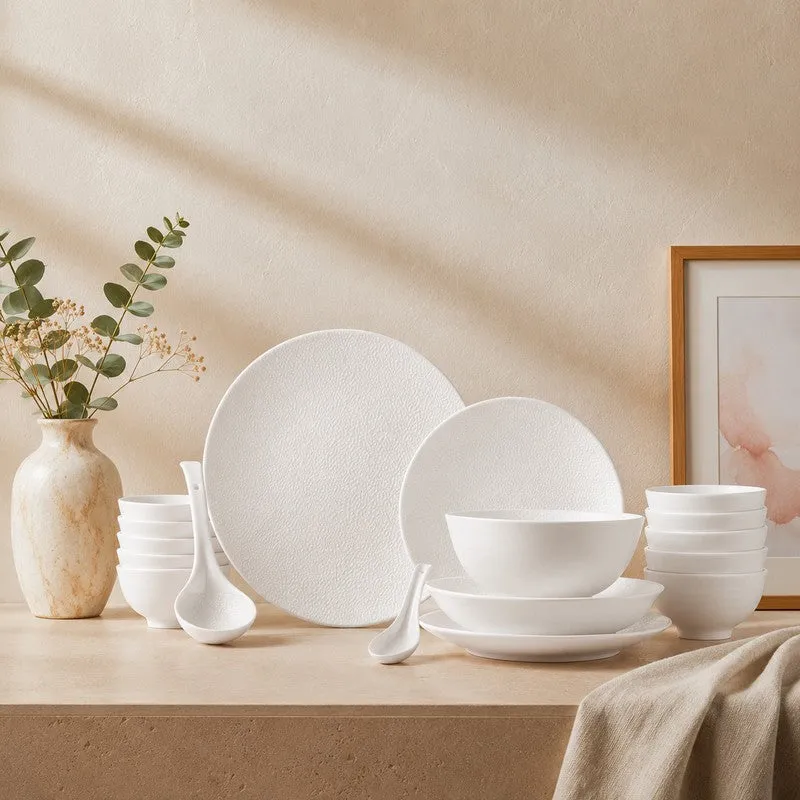 DineManor Porcelain Dinner Set - 35 Piece Set media 1